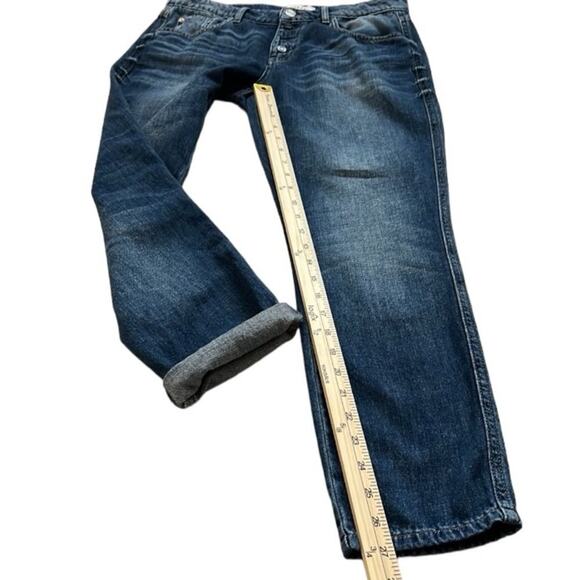 Guess Tomboy Jeans Womens 27 Button Front Ankle Cropped Boho Casual Cotton - Picture 9 of 12